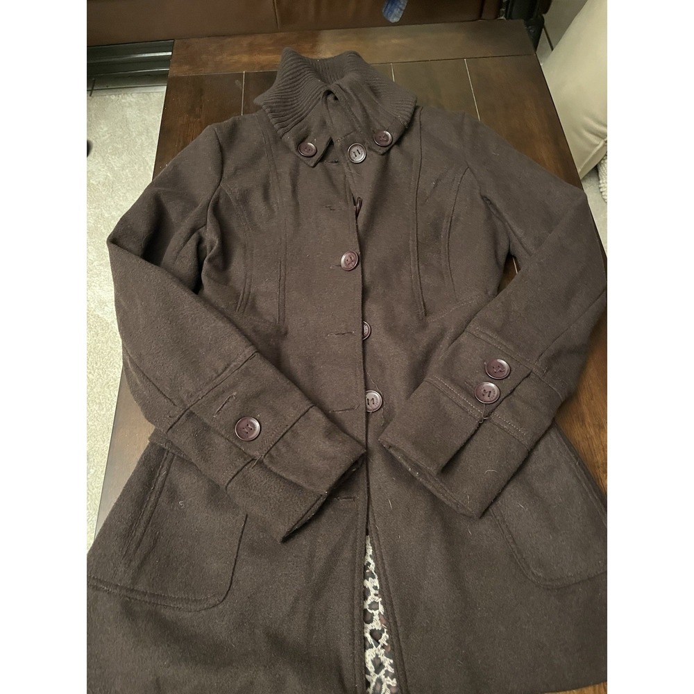 Women therapy by Lane Crawford S Brown Coat Collar Big Buttons Pockets Beautiful